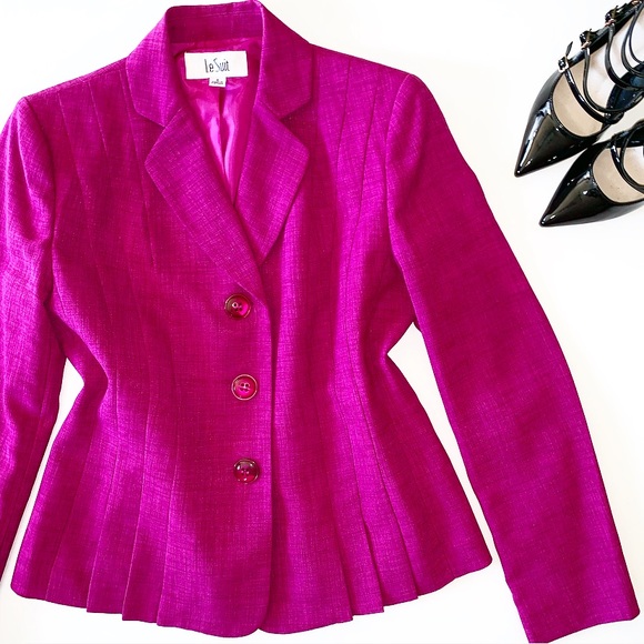 Le Suit Jackets & Blazers - LE SUIT Pink Blazer